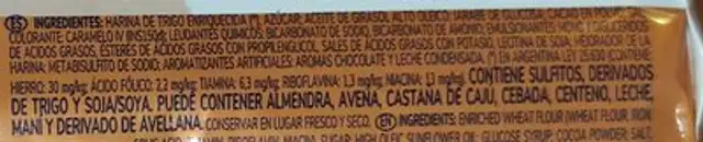 Mana Sabor Chocolatada ingredients label