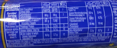 Polvorita Sabor Vainilla nutrition facts table