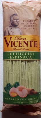 Fettuccini Espinaca front packaging