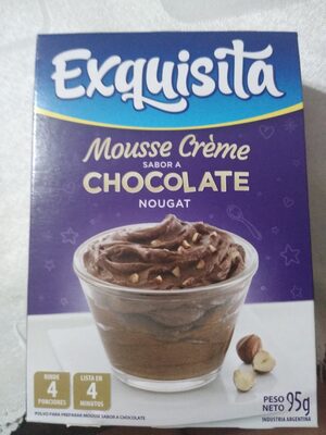 mousse crème sabor a chocolate nougat front packaging