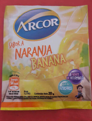 Jugo sabor naranja-banana marca Arcor