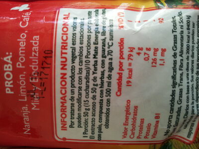 Yerba mate guaraná front packaging