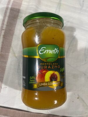 Mermelada dietética de durazno front packaging