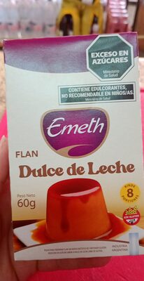 flan dulce de leche front packaging