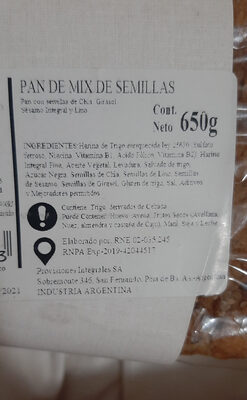 Pan con mix de semillas