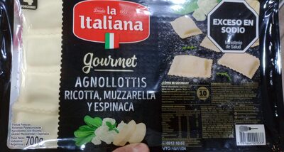 Agnollotis ricota y mozzarella