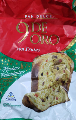 Pan Dulce con frutas front packaging