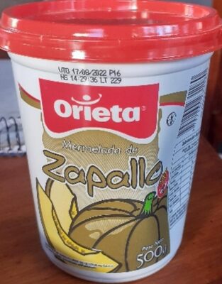Mermelada zapallo front packaging