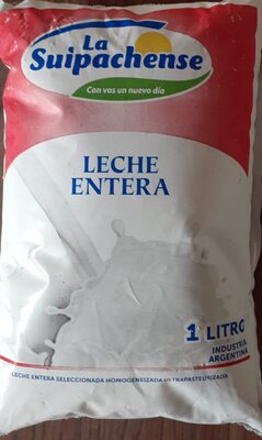 Leche entera front packaging