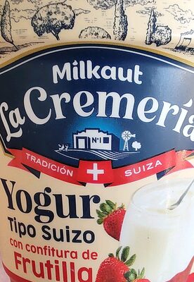 Yogur tipo suizo con frutilla