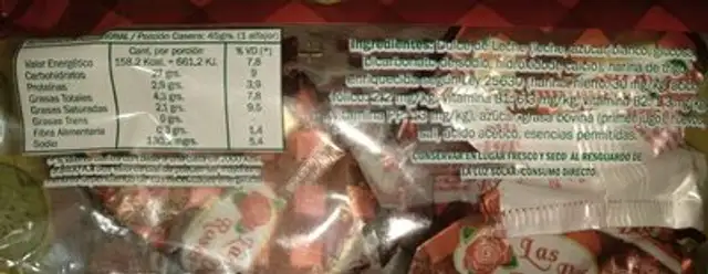 Alfajores santafesinos nutrition facts table
