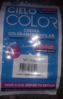 Crema colorante capilar