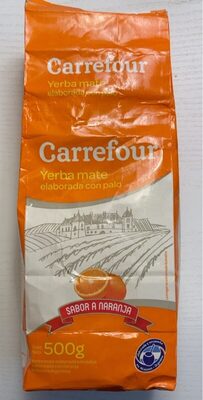 Yerba Mate con palo, sabor naranja