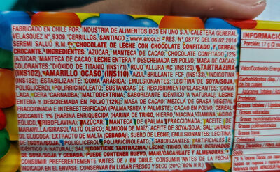 chubi ingredients label