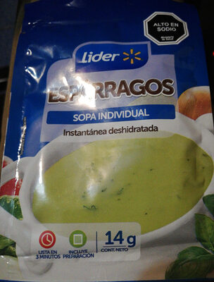 Espárragos sopa individual