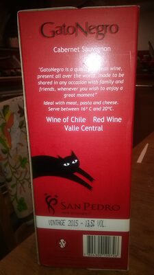 Cabernet sauvignon 2015 front packaging