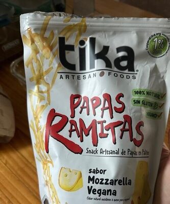 Tika papas ramitas sabor mozarella vegana
