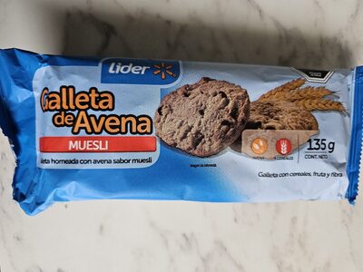Galleta de Avena Muesli Lider front packaging