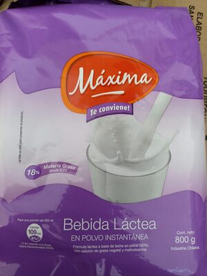Bebida Láctea en Polvo Instantanéa