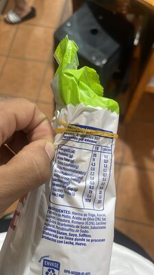 Palitos de masa de harina de trigo con aceite de oliva y romero nutrition facts table
