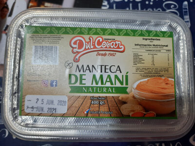 Manteca de Mani front packaging
