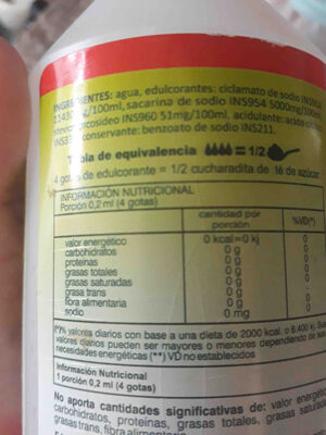 Arcoiris, edulcorante front packaging