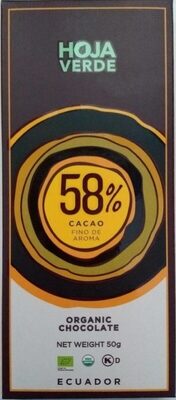 Chocolate 58% cacao fino de aroma