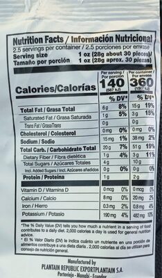 Plantain Chips, Naturally Sweet With Sea Salt