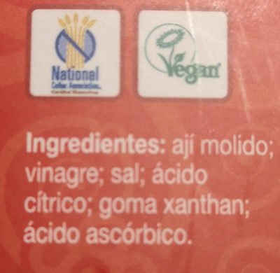aji molido ingredients label