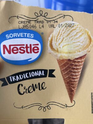 Sorvete sabor creme