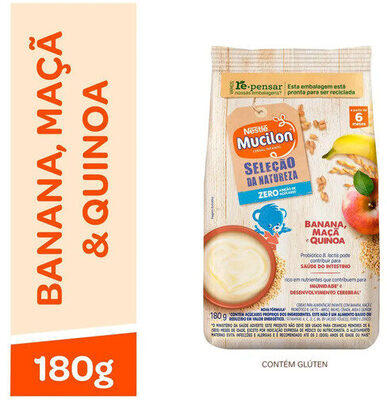 Cereal Infantil Banana, Maçã E Quinoa Mucilon Seleção Da Natureza Pacote 180g