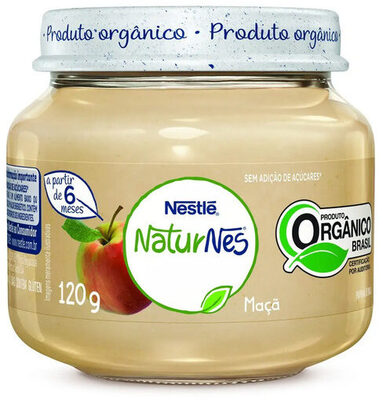 Papinha Orgânica Maçã Naturnes Vidro 120g