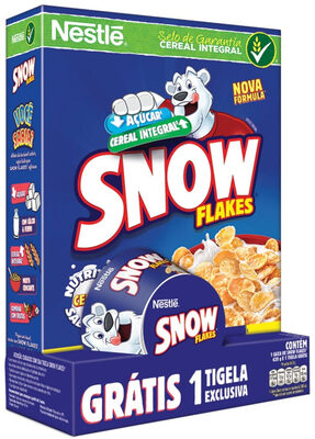 Kit Cereal Matinal Snow Flakes 620g Grátis Tigela Exclusiva Embalagem Econômica
