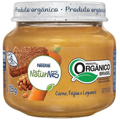 Papinha Orgânica Carne, Feijão E Legumes Naturnes Vidro 115g