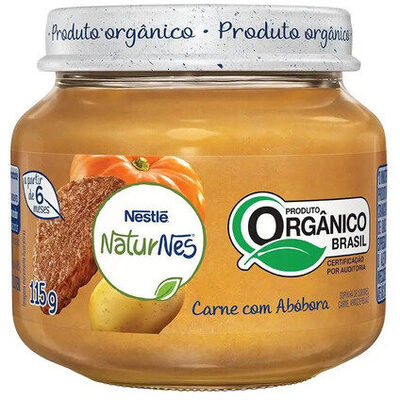 Sopinha Orgânica Carne Com Abóbora Naturnes Vidro 115g