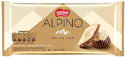 Chocolate Ao Leite E Branco White Top Alpino Pacote 85g