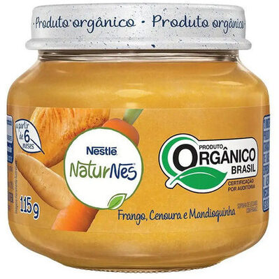 Sopinha Orgânica Frango, Cenoura E Mandioquinha Naturnes Vidro 115g