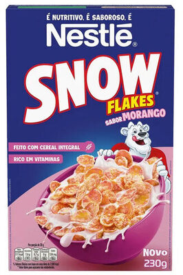 Cereal Matinal Morango Snow Flakes Caixa 230g