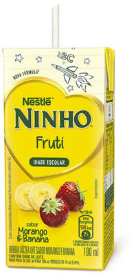 Bebida Láctea Uht Morango E Banana Ninho Fruti Caixa 190ml