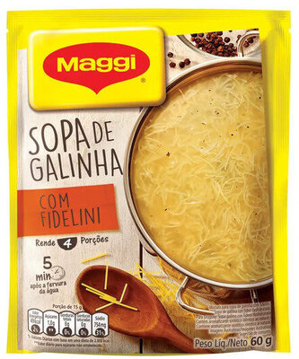 Sopa Galinha Com Fidelini Maggi Pacote 60g
