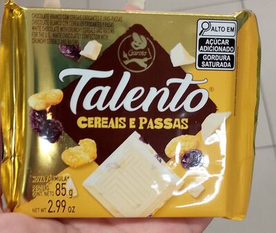 Talento Cereais e Passas