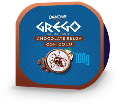 Iogurte Grego Calda Chocolate Belga Com Coco Danone Luxos Do Chocolate Pote 100g