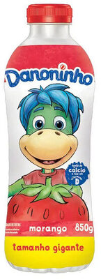 Iogurte Parcialmente Desnatado Morango Danoninho Garrafa 850g Tamanho Gigante