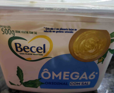 Creme Vegetal Becel ômega 6 front packaging