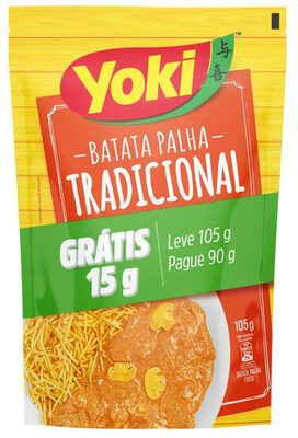 Batata Palha Tradicional Yoki Sachê Leve 105g Pague 90g Edição Especial Yoker Messe front packaging