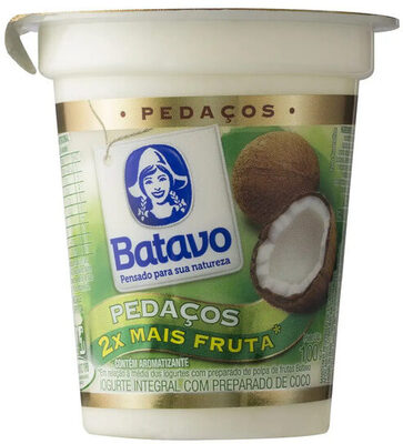 Iogurte Integral Coco Batavo Pedaços Copo 100g