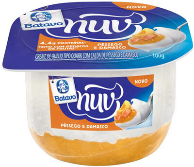 Creme Quark Calda Pêssego E Damasco Batavo Nuv Pote 100g