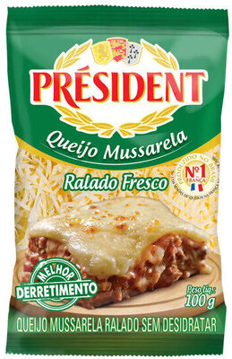 Queijo Mussarela Ralado Fresco Président Pacote 100g