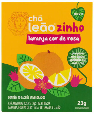 Chá Laranja Cor De Rosa Leãozinho Caixa 23g 10 Unidades
