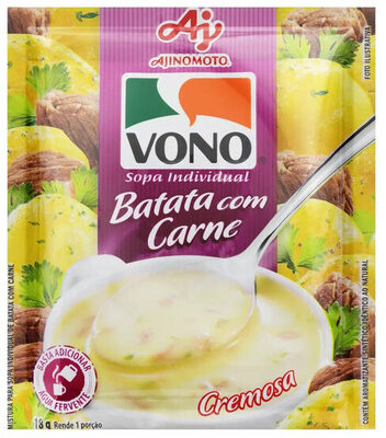 Sopa Individual Cremosa Batata Com Carne Vono Pacote 18g